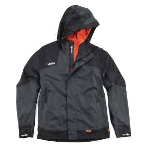 1 veste imperméable graphite et noire trade tech - taille l - scruffs