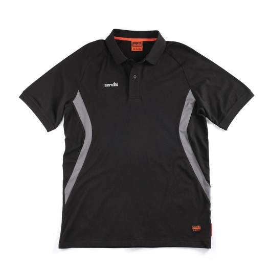 1 polo noir tech - taille s - scruffs