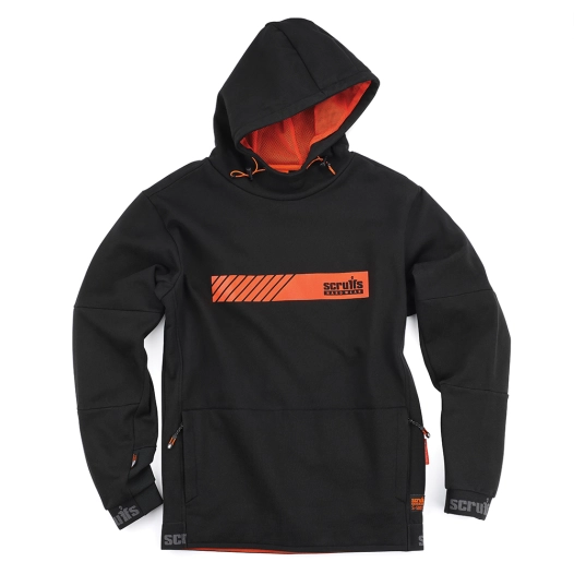 1 sweatshirt à capuche tech noir - taille xxl - scruffs