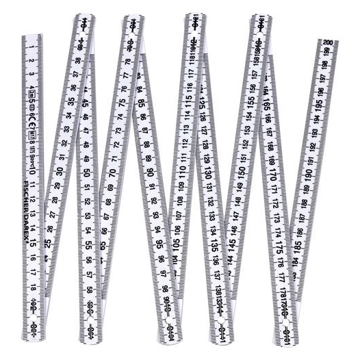 mesure pliante plastique 2 m - fischer darex