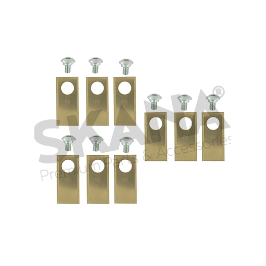 jeu de 9 lames avec traitement titane, adaptables pour tondeuses robot honda modèles miimo. remplace origine 72511-vp7-905.