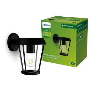 applique d'extérieur sunera, noire, type lampadaire, e27, 25 w, sans ampoule, lumière vers le bas