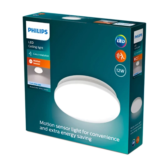 plafond rond avec capteur acuna, 12 w, 4000 k, 1500 lm, lumière du jour, ø 24,5 cm