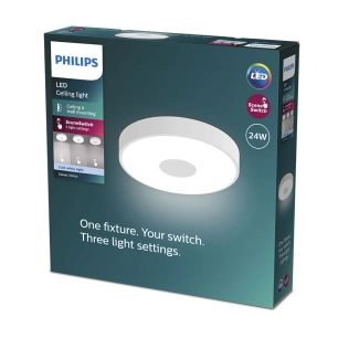 plafonnier décoratif rond coiner, réglable en intensité, 24 w, 4 000 k, 2 800 lm, ø 38,9 cm