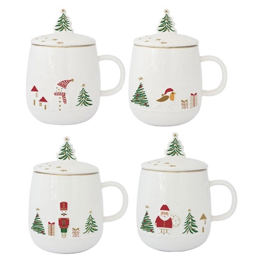 let it snow tisanieres 45 cl en porcelaine ass. - pozzi milano spa