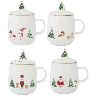 let it snow tisanieres 45 cl en porcelaine ass. - pozzi milano spa