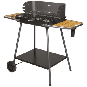 barbecue charbon promenade cuve fonte 54x88cm 2 tablettes souflerie florence 54.5x38.5cm - somagic