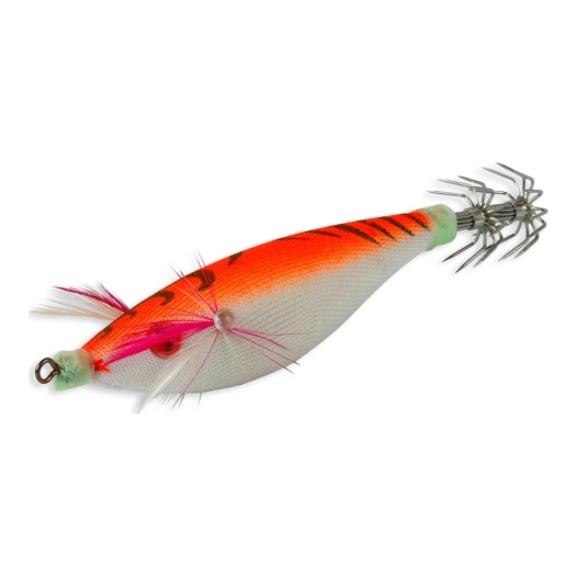 oiseau pour la pêche des calmars et des cuttlutklet en bateau, 100 mm couleur orange ventre blanc