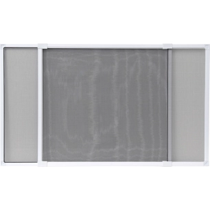 moustiquaire cadre extensible luance 70c50cm blanc toile grise - luance