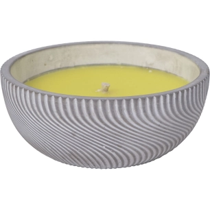 bougie à la citronnelle vague gm x1 ciment - luance