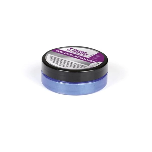 cire effet metallique bleu cobalt 62.5g - graine creative