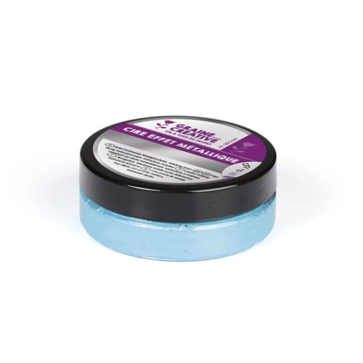 cire effet metallique bleu turquoise 62.5g - graine creative