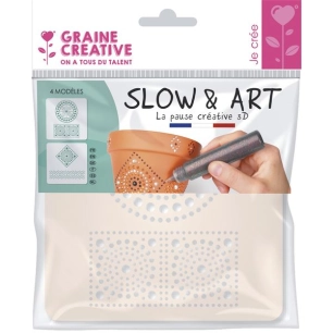 gabarit slow & art 15x15cm - mandala - graine creative