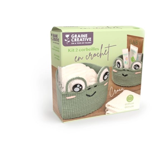 kit 2 corbeilles grenouille - graine creative