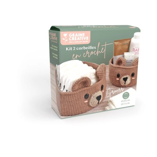 kit 2 corbeilles ours - graine creative