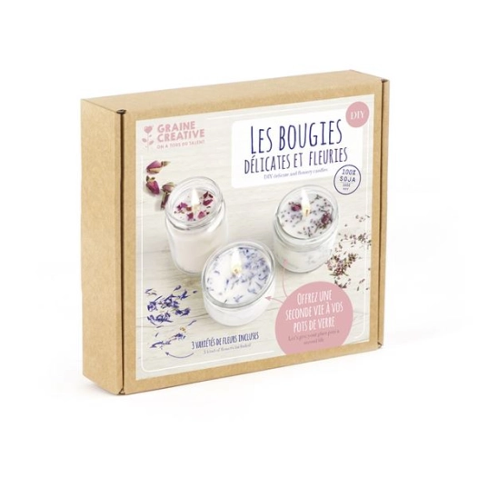 kit bougies fleuries - graine creative