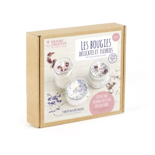 kit bougies fleuries - graine creative