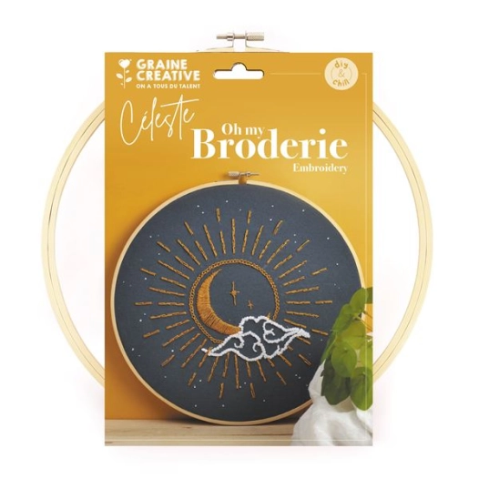 kit broderie celeste 280 x 290 x 20 mm - graine creative