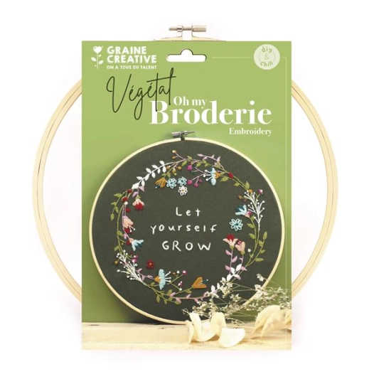 kit broderie vegetal 280 x 290 x 20 mm - graine creative