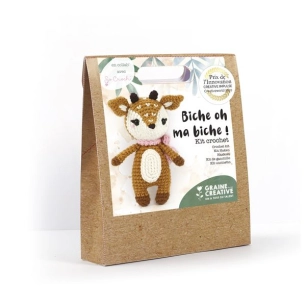 kit crochet biche 170 mm - graine creative
