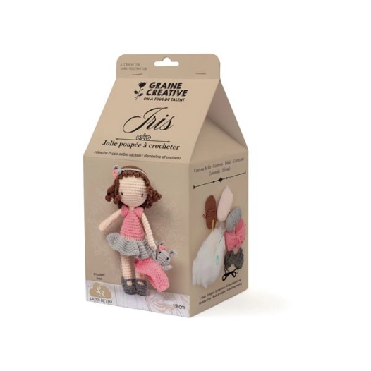 kit crochet poupee iris - graine creative