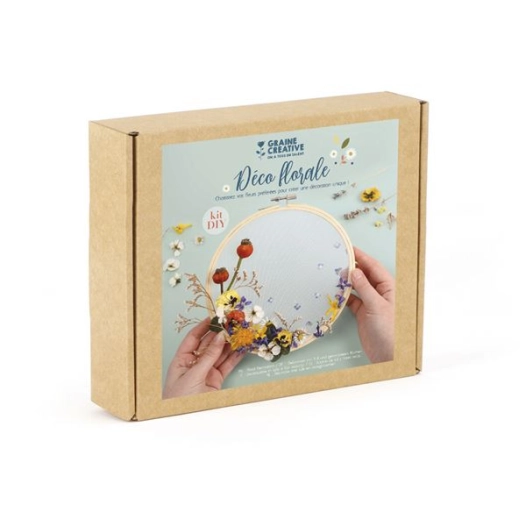 kit deco tulle et fleurs sechees - graine creative