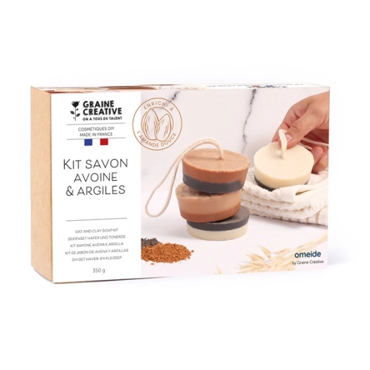 kit diy savons avoine & argiles - graine creative