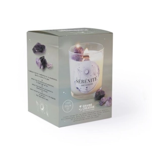 kit diy bougie lithotherapie amethyste - graine creative