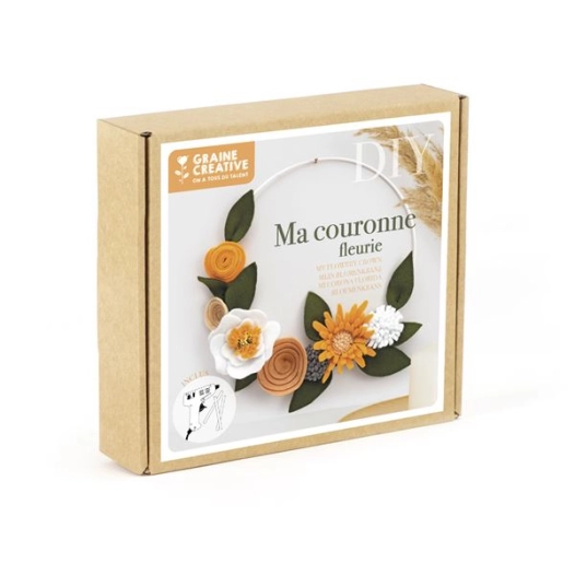 kit diy ma couronne fleurie - graine creative