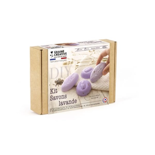 kit diy savons lavande 196 x 144 x 45 mm - graine creative