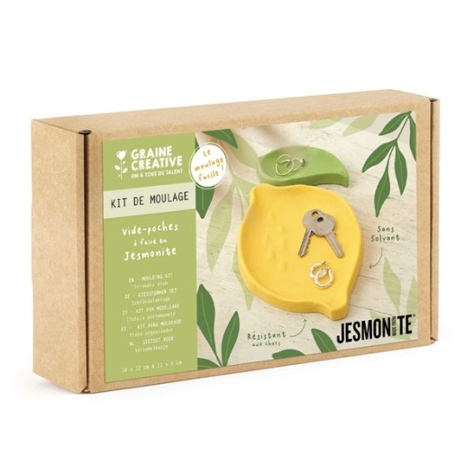 kit graine creative jesmonite vide-poches citron - graine creative
