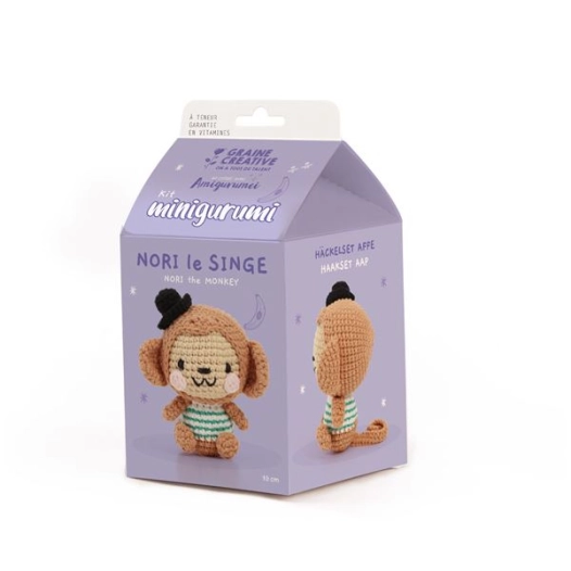 kit minigurumi singe nori 100mm - graine creative