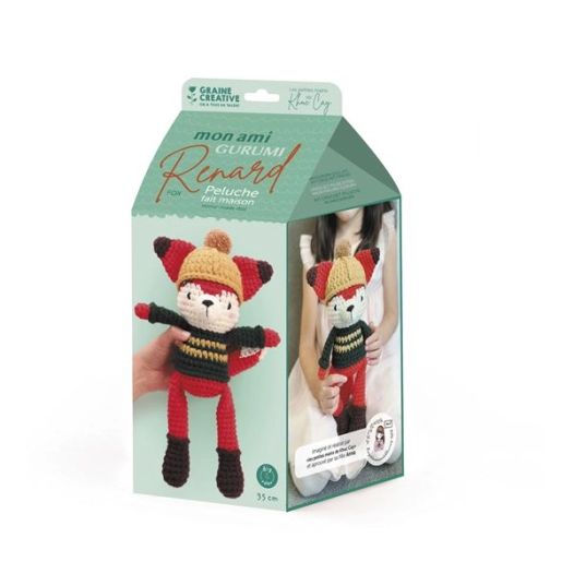 kit mon ami gurumi renard - graine creative