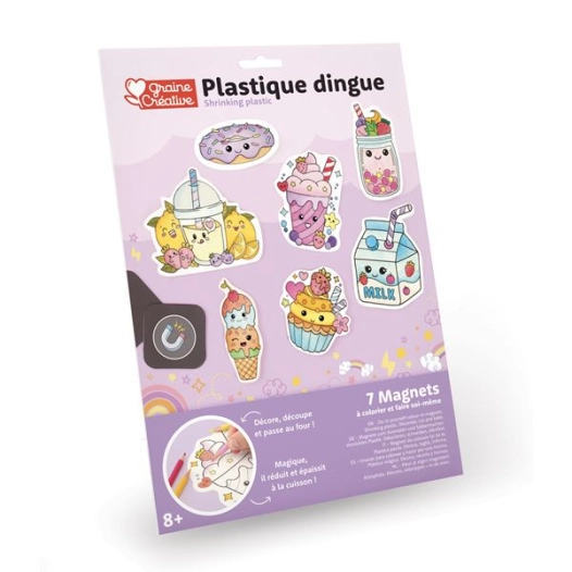 kit plastique dingue aimants kawai - graine creative