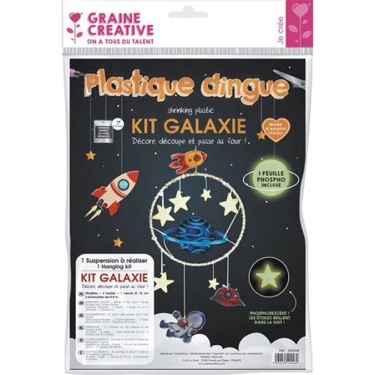 kit plastique dingue suspension galaxie - graine creative