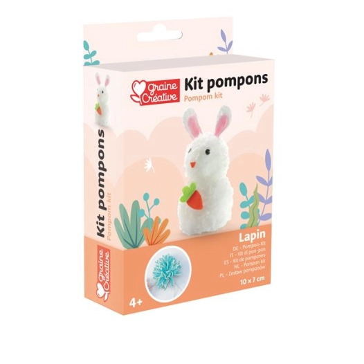 kit pompons lapinou - graine creative