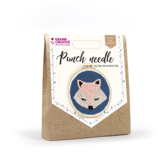 kit punch needle renard dia. 200mm - graine creative