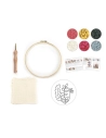 kit punch needle vegetal dia. 200mm - graine creative