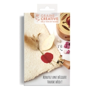 kit sceau et cire a cacheter coeur - graine creative