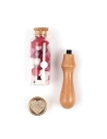 kit sceau et cire a cacheter coeur - graine creative