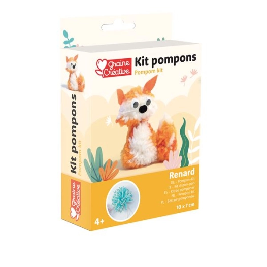 mon gentil renard en pompon - graine creative