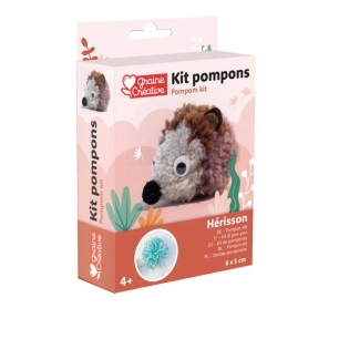mon mignon herisson en pompon - graine creative