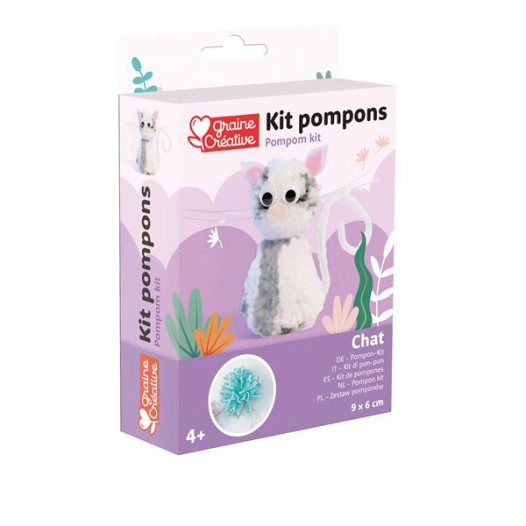 mon tendre chaton en pompon - graine creative