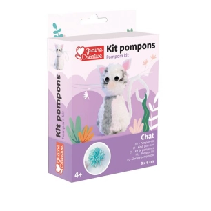 mon tendre chaton en pompon - graine creative