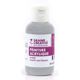 peinture acrylique 50ml argent nacre - graine creative