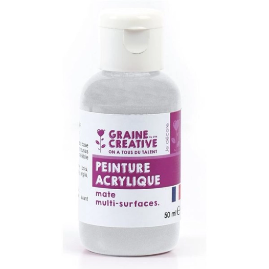 peinture acrylique 50ml blanc nacre - graine creative