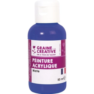 peinture acrylique 50ml bleu roi - graine creative