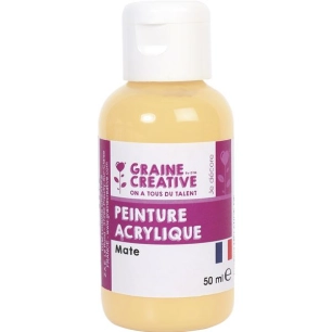 peinture acrylique 50ml creme - graine creative