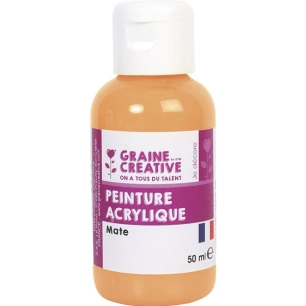 peinture acrylique 50ml orange - graine creative