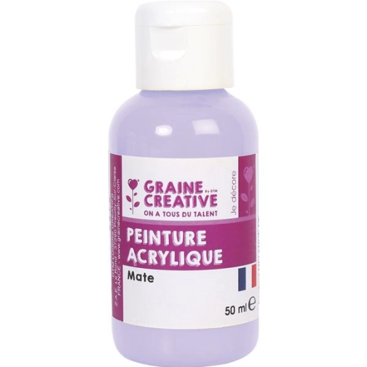 peinture acrylique 50ml parme - graine creative